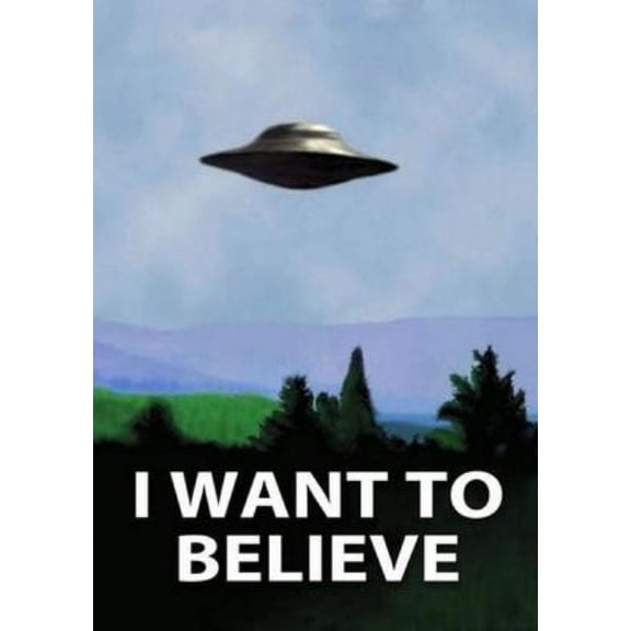 I Want To Believe X Files Poster Metal Sign 8in x 12in Metal Print 8x12 Square Adults Metal Wall Art