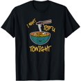 thumbnail image 1 of I Want Tofu Tonight Funny Tofu and Pasta Lovers Cartoon T-Shirt, 1 of 4