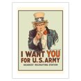 thumbnail image 1 of I Want You for U.S. Army - WWI - Uncle Sam - Vintage War Poster by James Montgomery Flagg c.1978 - Bamboo Fine Art 290gsm Paper Print (Unframed) 24x32in, 1 of 4