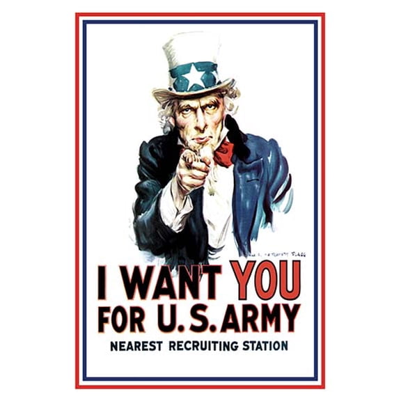 I Want You for the U.S. Army Fine art canvas print (20" x 30")
