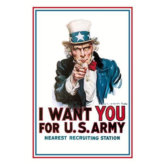 I Want You for the U.S. Army Museum quality giclee print canvas wrap(20" x 30")