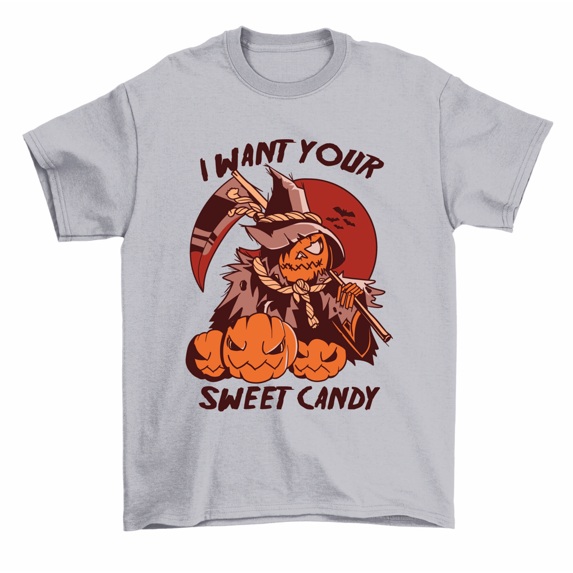 I Want Your Sweet Candy Jack O Lantern Pumpkin Halloween T-Shirt Men Women