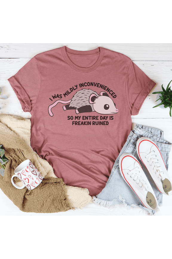 I Was Mildly Incovenienced Tee White S Peachy Sunday T-Shirt
