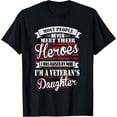 thumbnail image 1 of I Was Raised By My Hero Proud Veterans Daughter T-ShirtMen and women, Black T-shirt, size: Extra large, 1 of 4