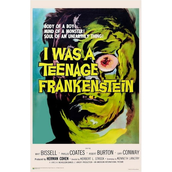 I Was a Teenage Frankenstein Classic Movie Mini Poster 11" x 17"