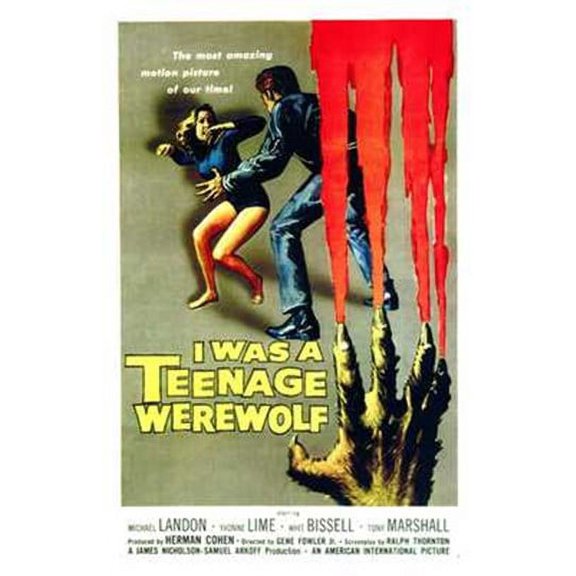 I Was a Teenage Werewolf Movie Poster (11 x 17)