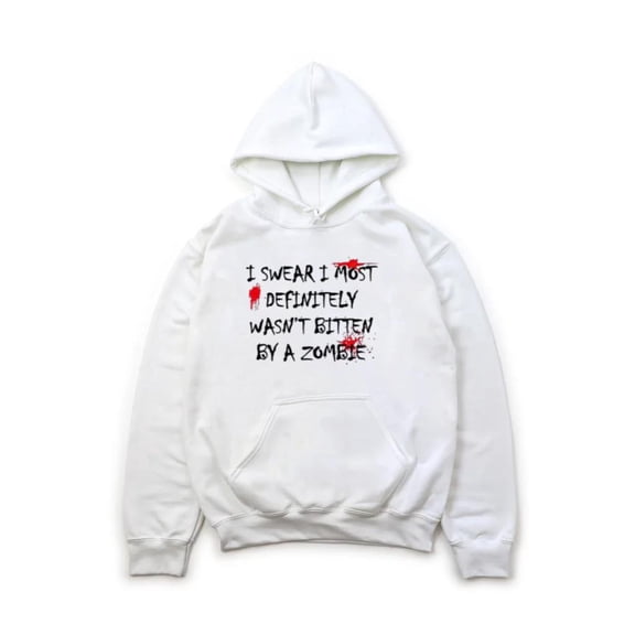 I Wasn’t Bitten By A Zombie Funny Apocalypse Survivor Halloween Scary Hoodie, for men & women, up to size 5XL