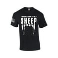 thumbnail image 1 of I Wasn't Born To Be A Sheep Wolf Teeth Political Men's Short Sleeve T-shirt Graphic Tee Graphic Tee-Black-5xl, 1 of 4