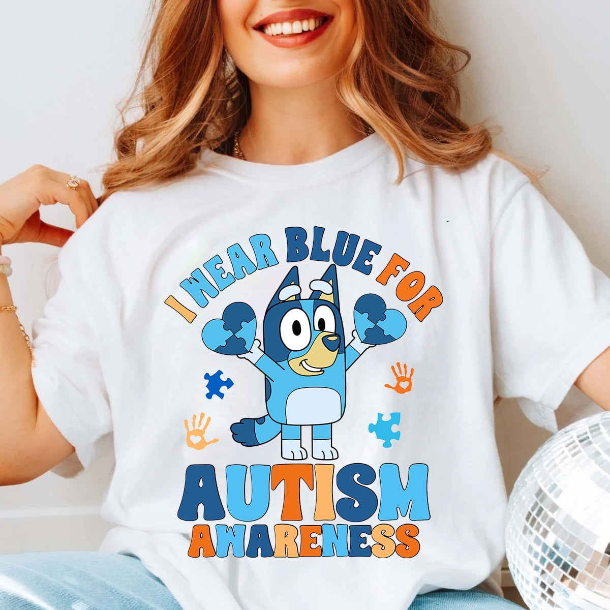 I Wear Blue For Autism Awareness T-shirt, Unisex Shirt
