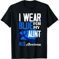 thumbnail image 1 of I Wear Blue For My Aunt Support ALS Awareness T-Shirt, 1 of 4