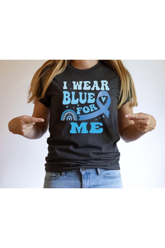 I Wear Blue For My Daughter Autism Awareness Shirt Tshirt All Size S-5XL