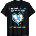 thumbnail image 1 of I Wear Blue For My Godson Autism Awareness Shirt Acceptance T-Shirt, 1 of 4