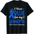 thumbnail image 1 of I Wear Blue For My Grandma Colon Cancer Awareness Family T-Shirt, 1 of 6