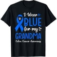 thumbnail image 1 of I Wear Blue For My Grandma Colon Cancer Awareness Family T-Shirt, 1 of 4
