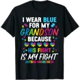 thumbnail image 1 of I Wear Blue For My Grandson Autism Awareness Grandma Grandpa T-Shirt All Size S-5XL, 1 of 4
