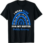 I Wear Blue For My Sister T1D Type 1 Diabetes Awareness T-Shirt