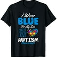 thumbnail image 1 of I Wear Blue for my Son Autism Awareness Accept Puzzle Love T-Shirt Black X-Large, 1 of 4