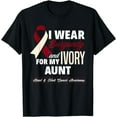thumbnail image 1 of I Wear Burgundy & Ivory For My Aunt Head & Neck Cancer T-Shirt, 1 of 4