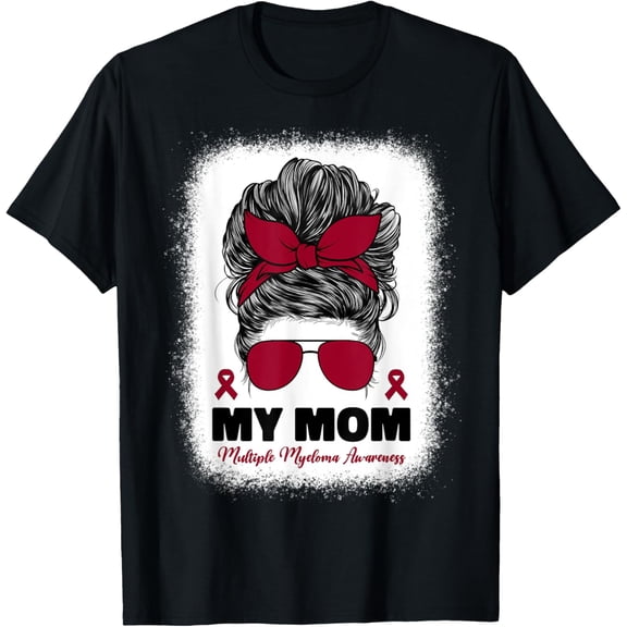 I Wear Burgundy for My Mom Multiple Myeloma Cancer Awareness T-Shirt mens t shirt，black，women，funny，misfits，men，journey，t-shirt