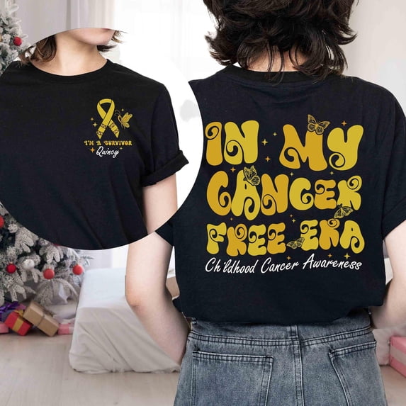 I Wear Gold For Childhood Cancer Awareness Shirt, Gold Cancer Ribbon Shirt, Oncology Nurse, Cancer Survivor Cancer Warrior, Cancer Support All Size S-5Xl