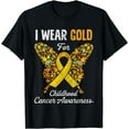 thumbnail image 1 of I Wear Gold For Childhood Cancer Awareness Gift T-Shirt, 1 of 4