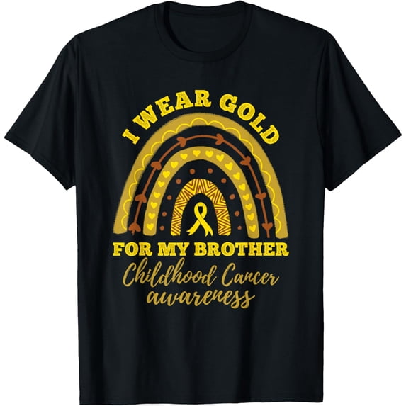 I Wear Gold For My Brother Childhood Cancer Awareness T-Shirt