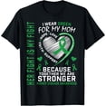 thumbnail image 1 of I Wear Green For My Mom Kidney Disease Awareness Month Gifts T-ShirtMen's and women's gift, black and white T-shirt, size: Extra large S-4XL, 1 of 4