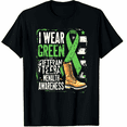 thumbnail image 1 of I Wear Green For Veteran Mental Health Awareness Military Graphic Black T-Shirt for Men and Women, 1 of 4