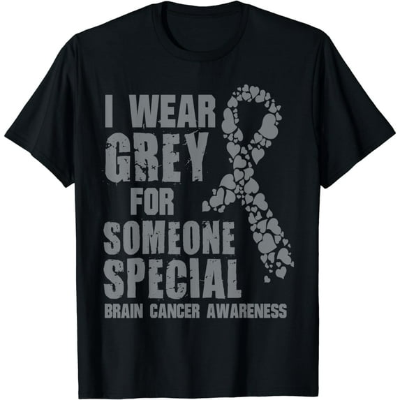 I Wear Grey For Someone Special Brain cancer awareness shirt