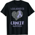 thumbnail image 1 of I Wear Lavender For Cancer Awareness - Cancer Ribbon T-Shirt, 1 of 4