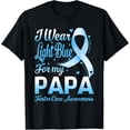 thumbnail image 1 of I Wear Light Blue For My Papa Foster Care Awareness Ribbon T-Shirt All Size S-5Xl, 1 of 4