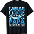 thumbnail image 1 of I Wear Light Blue For My Papa Prostate Cancer Butterfly T-Shirt All Size S-5Xl, 1 of 4
