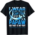 thumbnail image 1 of I Wear Light Blue For My Papaw Prostate Cancer Butterfly T-Shirt All Size S-5Xl, 1 of 4