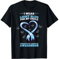 thumbnail image 1 of I Wear Light Blue For My Uncle Prostate Cancer Awareness T-Shirt All Size S-5Xl, 1 of 4