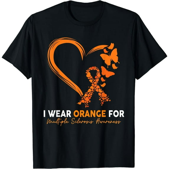 I Wear Orange For Multiple Sclerosis Awareness MS Warrior T-Shirt