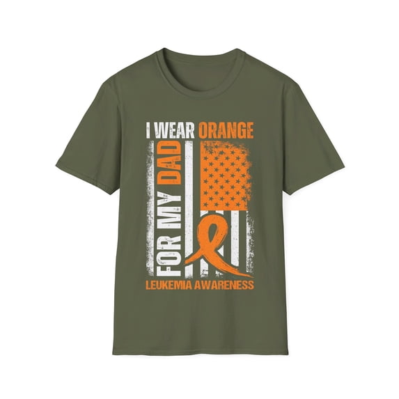 I Wear Orange For My Dad Leukemia Cancer Awareness Month TShirt