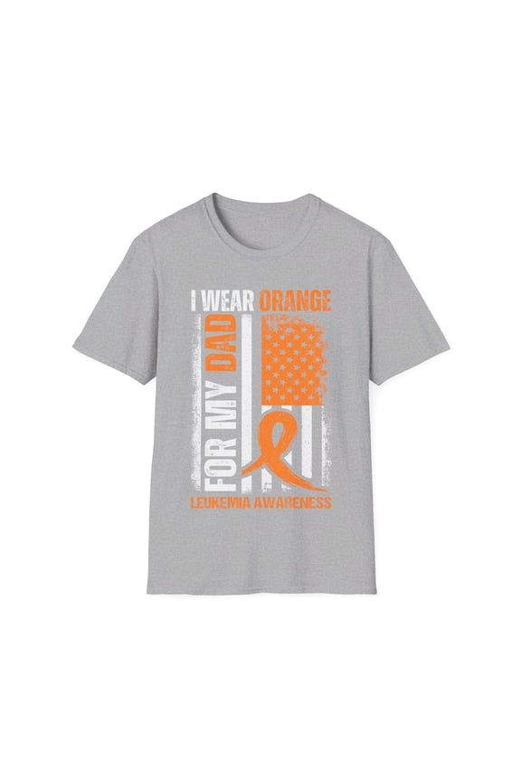 I Wear Orange For My Dad Leukemia Cancer Awareness Month TShirt