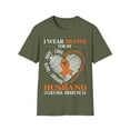 thumbnail image 1 of I Wear Orange For My Husband Leukemia Cancer Awareness Month TShirt, 1 of 4