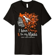 I Wear Orange For My Niece Kidney Cancer Awareness Month Premium T-Shirt