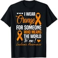 thumbnail image 1 of I Wear Orange For Someone Who Means World To Me Leukemia T-Shirt, 1 of 3