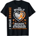 thumbnail image 1 of t-shirt I Wear Orange Myself Me Self MS Awareness Multiple Sclerosis T-Shirt mens，black，women，funny，journey，Crew Neck, Short Sleeve,printing, 1 of 4