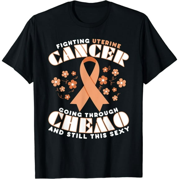 I Wear Peach For Uterine Cancer Awareness Month Peach Ribbon T-Shirt
