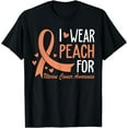 thumbnail image 1 of I Wear Peach For Uterine Cancer Awareness Ribbon T-Shirt, 1 of 4