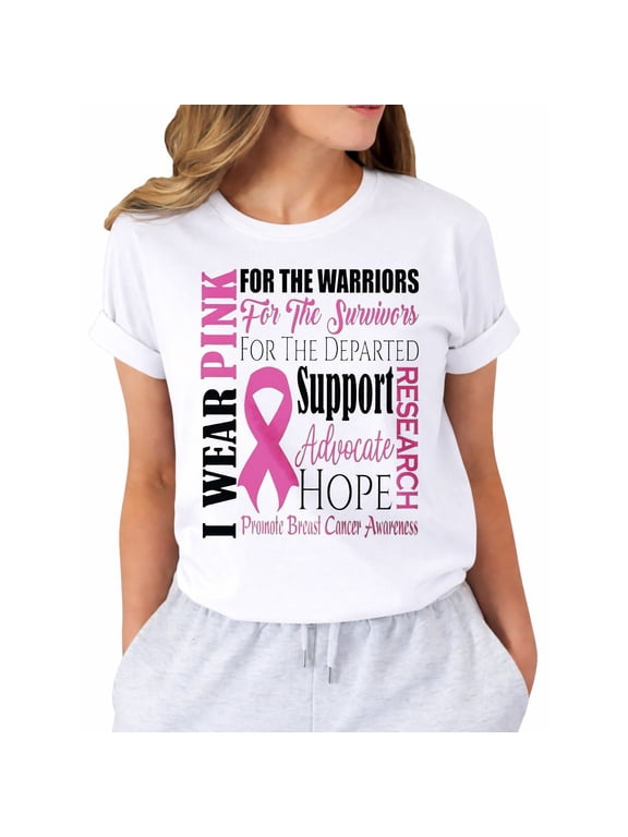 I Wear Pink Breast Cancer Awareness T-Shirt - Support Warriors Survivors | Soft Pink Tee