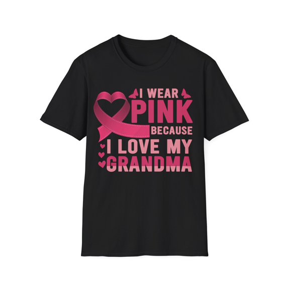 I Wear Pink For Grandma Breast Cancer Awareness Pink Month TShirt