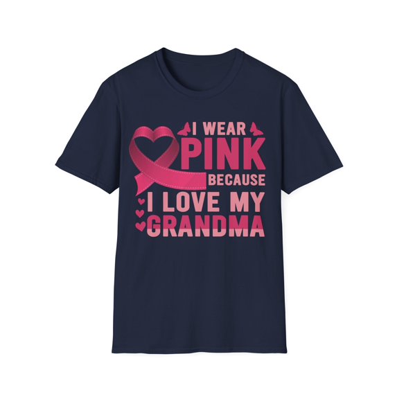 I Wear Pink For Grandma Breast Cancer Awareness Pink Month TShirt