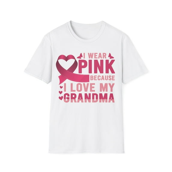 I Wear Pink For Grandma Breast Cancer Awareness Pink Month TShirt