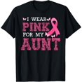 thumbnail image 1 of I Wear Pink For My Aunt Breast Cancer Awareness Pink Ribbon T-Shirt, 1 of 4