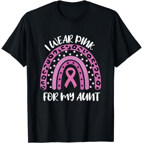I Wear Pink For My Aunt Breast Cancer Awareness Ribbon T-Shirt