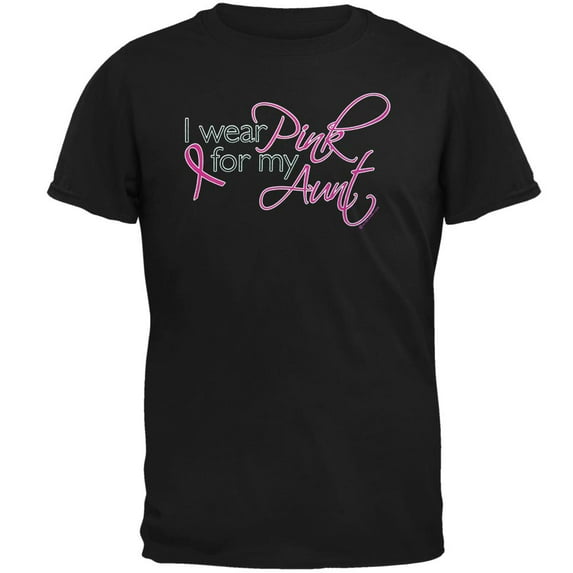 I Wear Pink For My Aunt Mens T Shirt Black 3X-LG